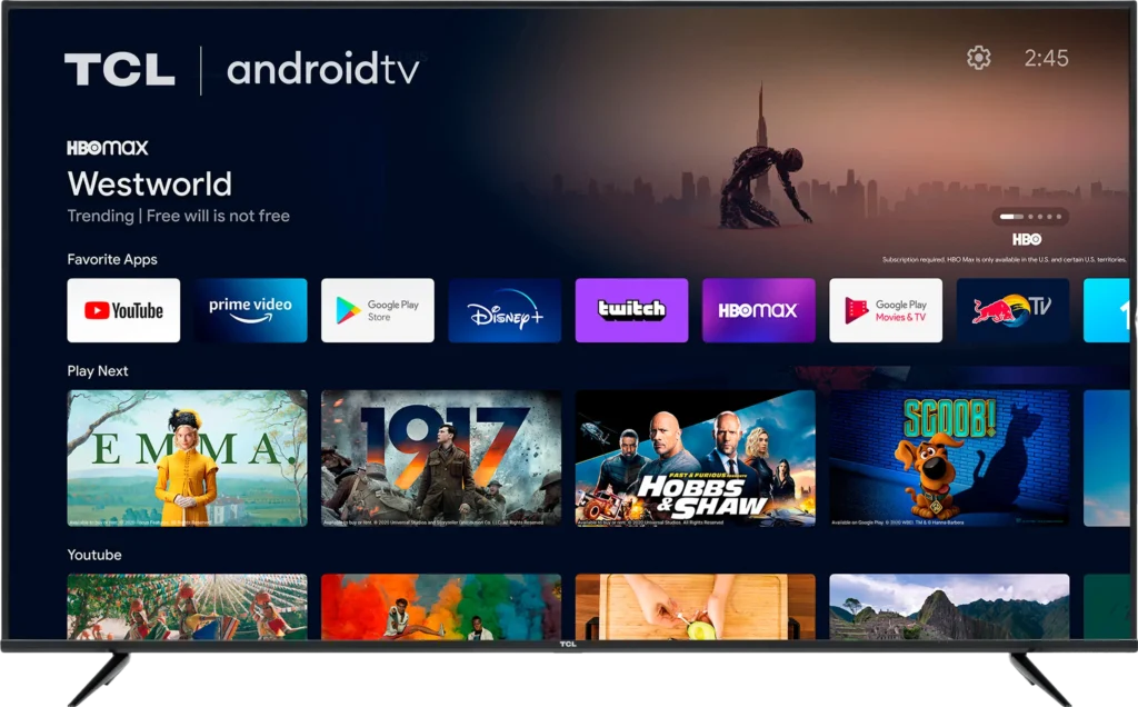 Streamanova IPTV interface on smart TV showing live channel guide
